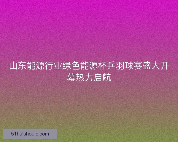 山东能源行业绿色能源杯乒羽球赛盛大开幕热力启航